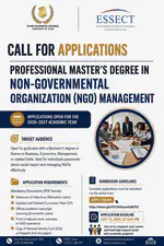 Call for Application Master in Management of NGO